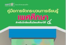 คู่มือการจัดกระบวนการเรียนรู้เพศศึกษา สำหรับนักเรียนชั้นมัธยมศึกษาปีที่ ๔